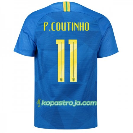Billiga Fotbollströjor Brasilien P.Coutinho 11 VM 2018 Borta tröja